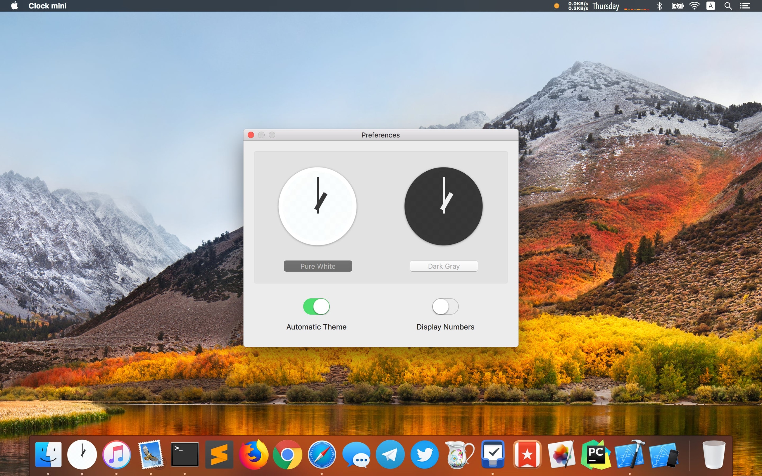 Clock mini 1.0 - Main Window