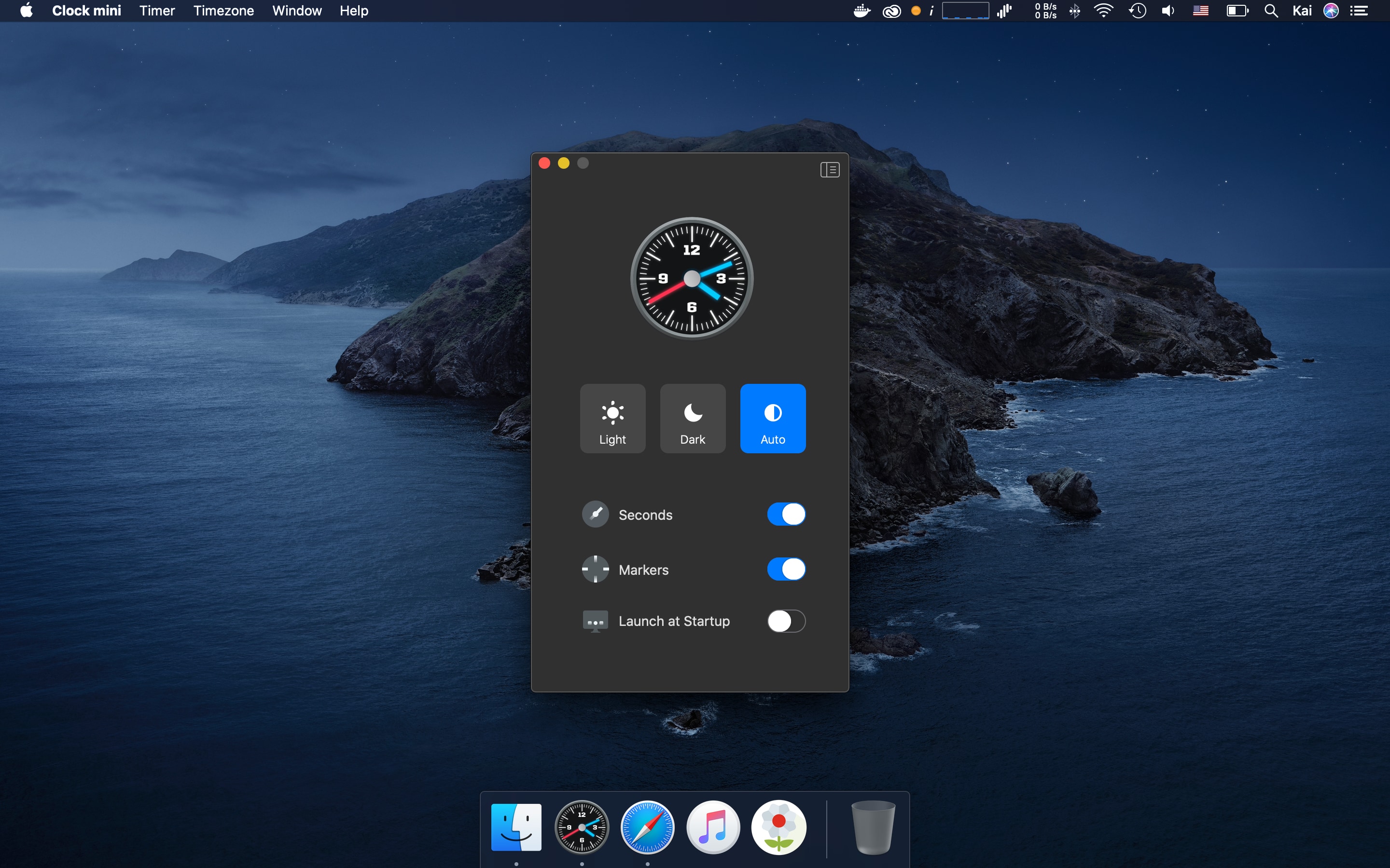 Clock mini 2.0 - Main Window